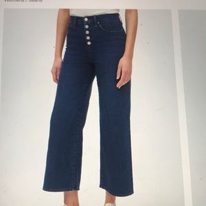 High Rise Wide-leg Crop Jeans NWT